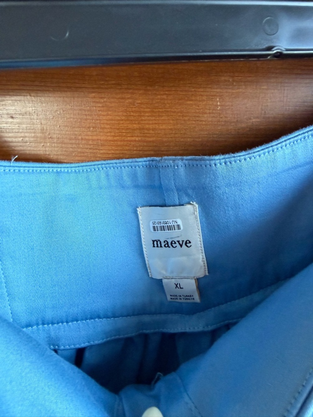 Maeve by Anthropologie Basque Waist Buttondown Mini Skirt 🩵 - Picture 3 of 7